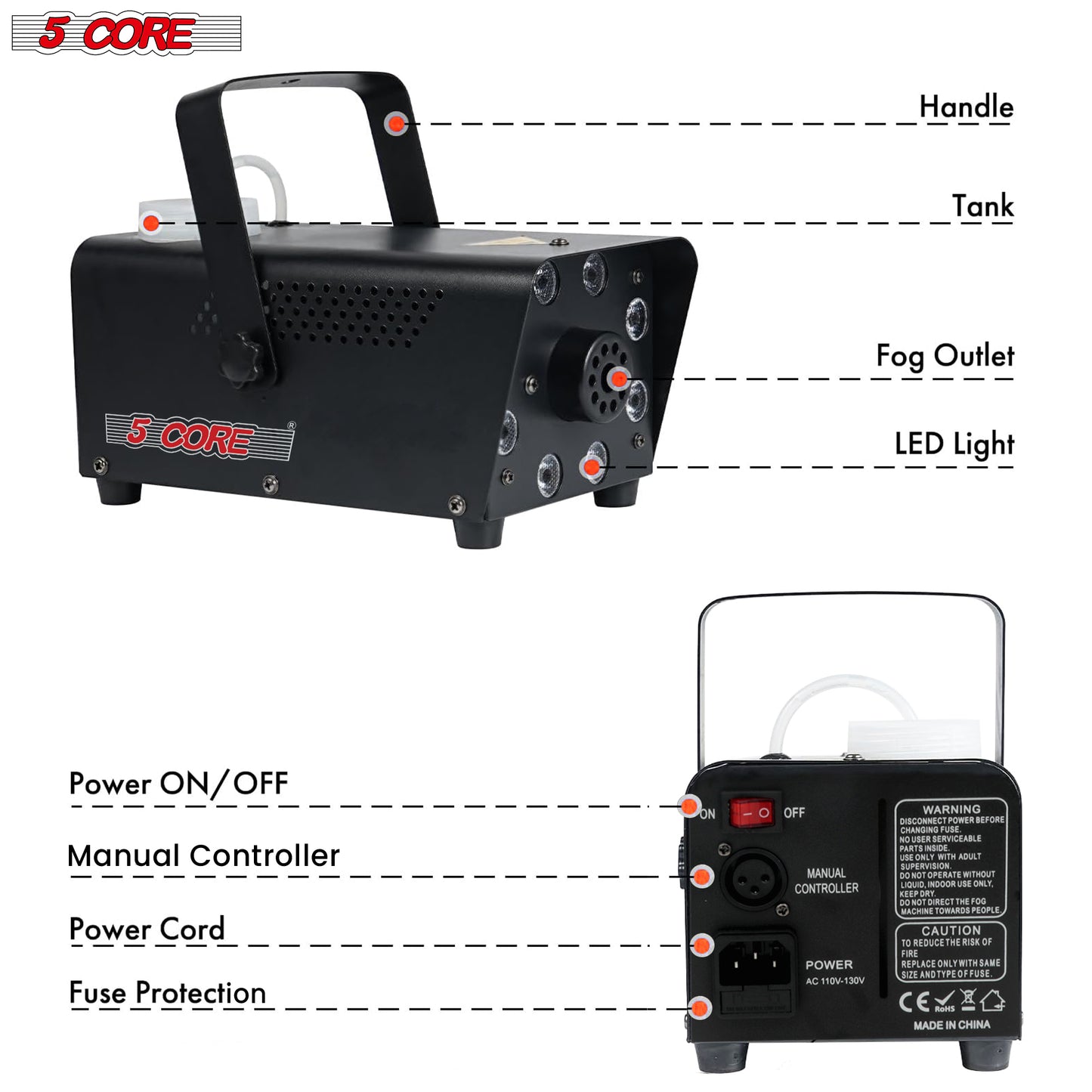 750W Fog Machine for Your Halloween Party with Remote Control FOG 750